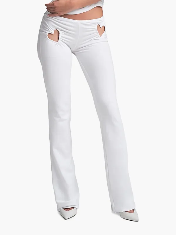 Skims cotton Jersey heart leggings white. NWT - Image 2