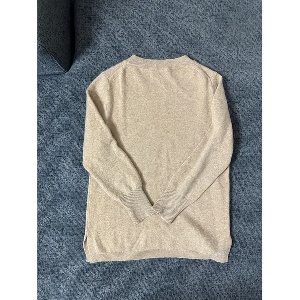 J.Crew Three-Quarter Sleeve Everyday Cashmere Sweater size S Camel - Image 2