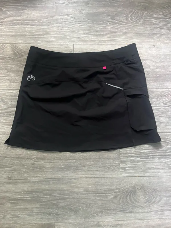 NEW Terry Cycling Black Active Outdoor Cargo Skirt Size XL Athletic Biking - Image 2