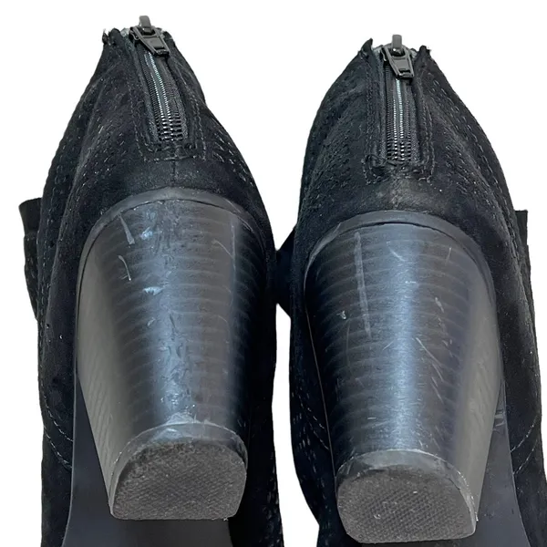 Report Footwear (7.5) Geometric Shapes Cut Out 2.5" Heel Ankle Booties - Image 5