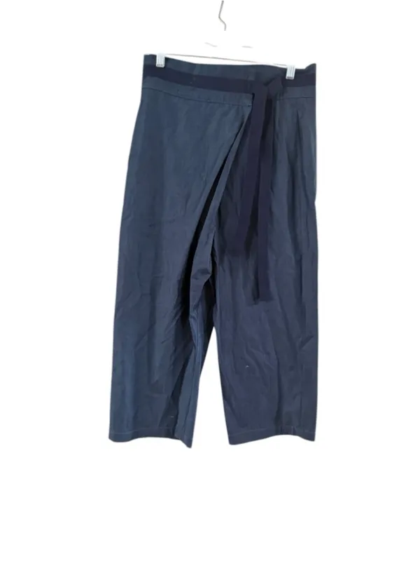 Women's FABI Blue Cropped Wrap Pants M Size M - Image 4