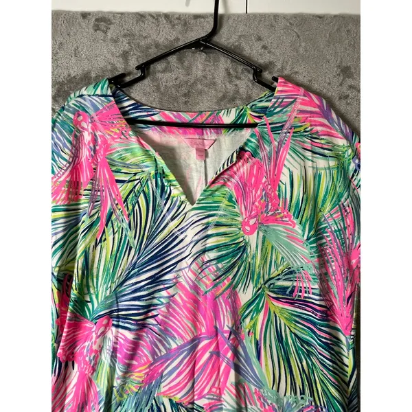 Lilly Pulitzer Scarlett Macaw Tropical Pink Shift Dress Large Resort Vacation‎ - Image 2