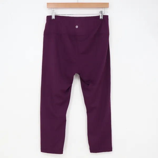 Velocity Leggings Womens XL Capri Purple Stretch High Rise Athletic Excellent - Image 3