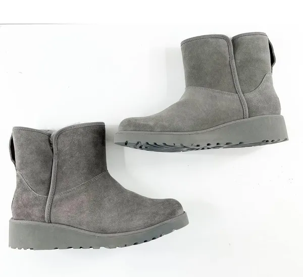 UGG Ankle Shearling Kristin Snow Boots Booties Gray 8.5 - Image 3