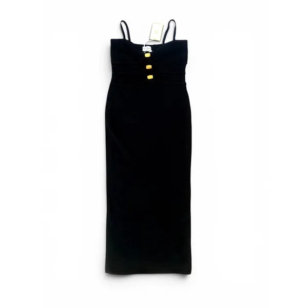 RUNAWAY THE LABEL Normani Cutout Midi Dress Black NWT Size‎ 12 - Image 4