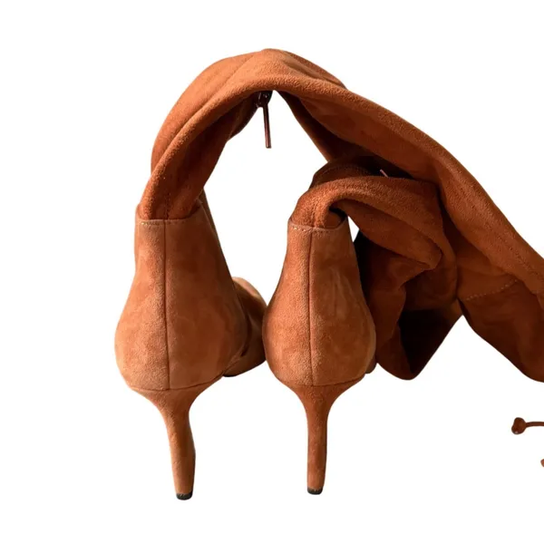 Vince Camuto Taplana Cognac Suede Over The Knee Boots Pointed Toe Brown 6.5M - Image 5