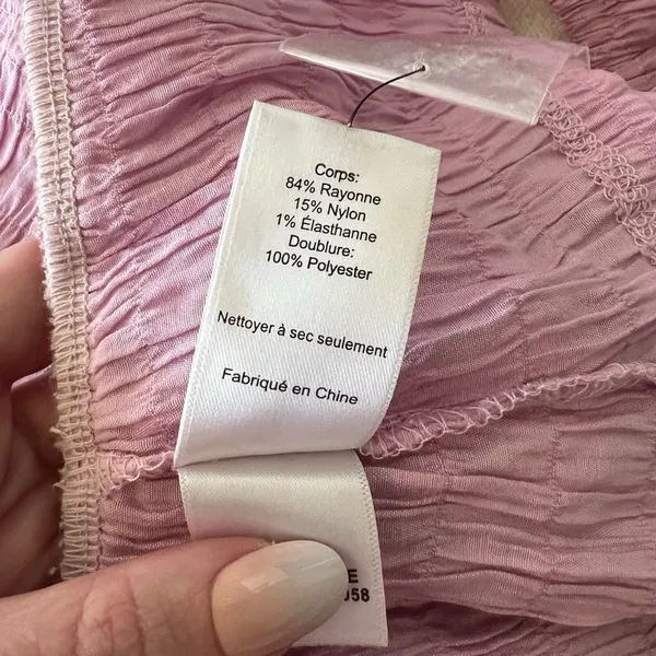 ASTR The Label Cropped Eyelet and Smocked Blouse, Size XS - Image 5