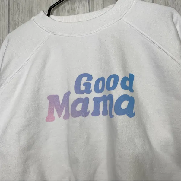 Good American Good Mama Crewneck Cropped Sweatshirt size 2 M Medium - Image 7