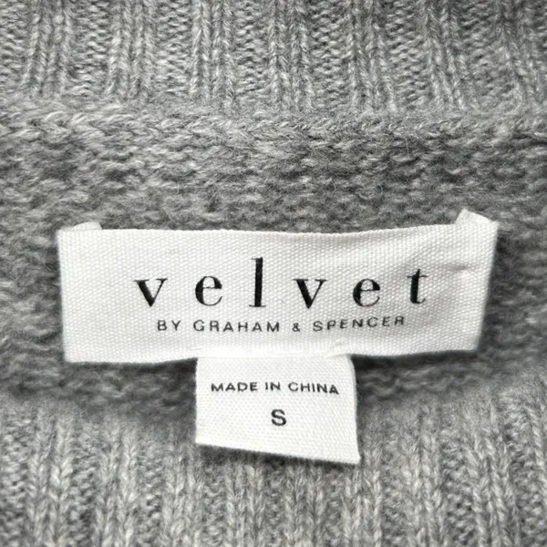 Velvet by Graham & Spencer Heather‎ Gray Quincy Cashmere Sweater Poncho Sz Small - Image 5