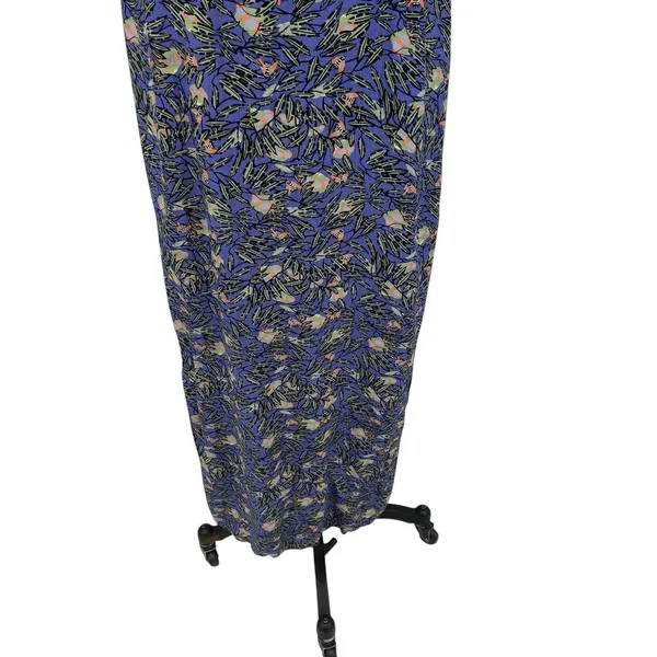 Flax Bumblebee Sleeveless Maxi Dress Purple Green Palm Print‎ Size Petite XS - Image 6