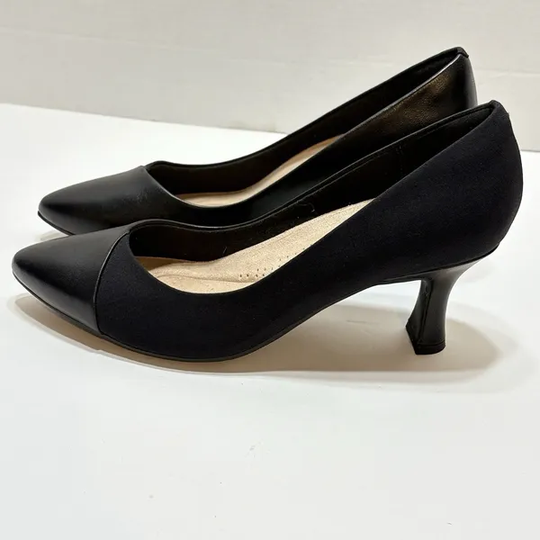 Clarks Women's Kataleyna Rose Pumps, Size 10W Kitten Heel Officewear - Image 5