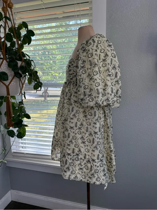 Worth Collective Melody Mini Dress in Ivory Vintage Tea Size Medium - Image 5