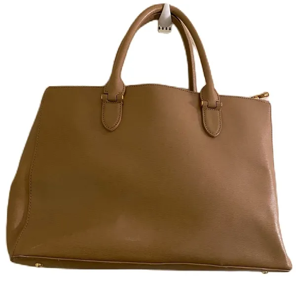 Lauren Ralph Lauren Leather Newbury Tan Tote Bag. - Image 2