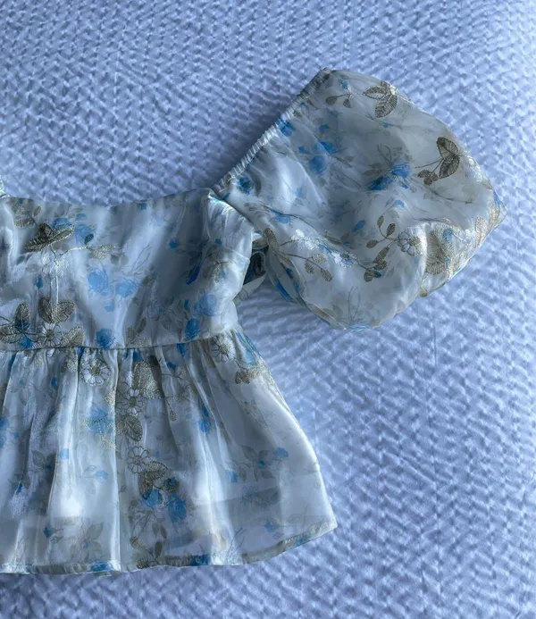 Altar'd State Floral Cropped Blouse - Image 4