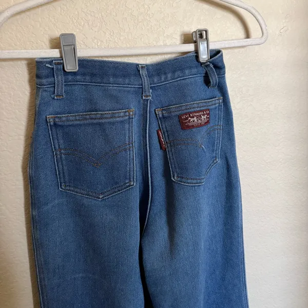 Vintage 60s Levis Big E Flare Jeans Size‎ 2 - Image 4