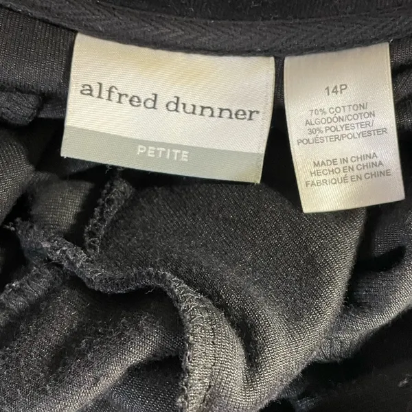 Alfred Dunner Black Bomber Jacket with Pink Floral Embroidery - Image 4