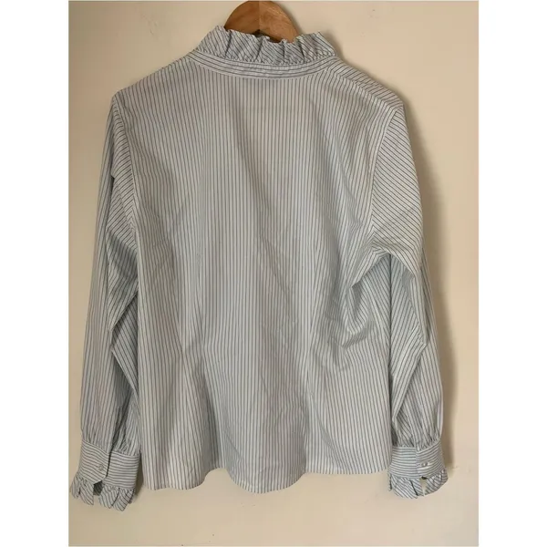 Brooks Brothers Preppy Pima Cotton Long Sleeve Pinstripe Shirt Nautical Coastal - Image 6