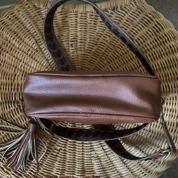 CARLOS by Carlos Santana Women's Libra Camera Bag Whiskey/Stitch Handbag - Image 7