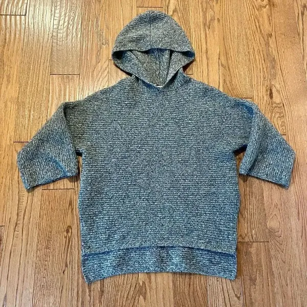 Old navy grey ribbed hooded sweater size xs - Image 2
