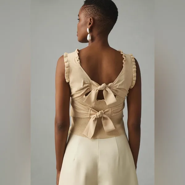 by Anthropologie Bow-Back Sweater Tank - Image 2