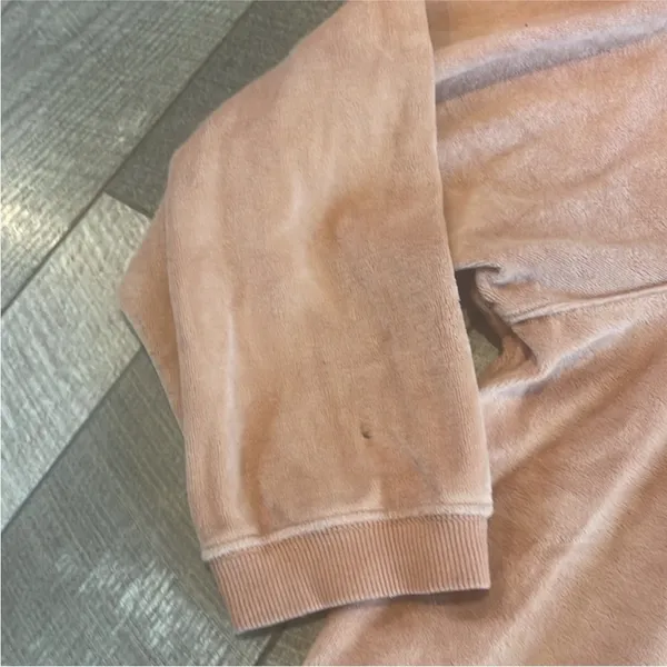 Aerie Loungewear Orange Velour Oversized Fit Crewneck Sweatshirt Size Small - Image 3