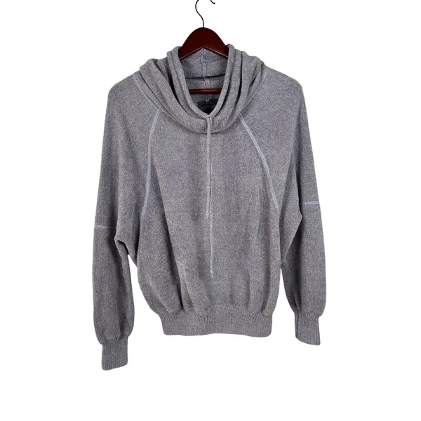 Prana Auberon Cowl‎ Neck Sweater Womens Small Grey Purple Long Sleeve Pullover - Image 2