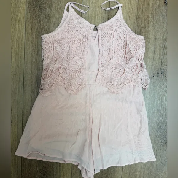Mossimo Supply Co. Blush Lace Romper - Image 3