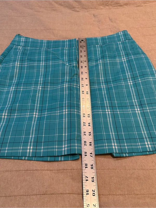 Izod Teal Plaid Skort - Image 6