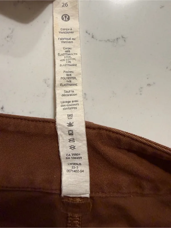 Lululemon City Sleek High Rise Wide Leg Pants Brown Size 26 29” Inseam - Image 7