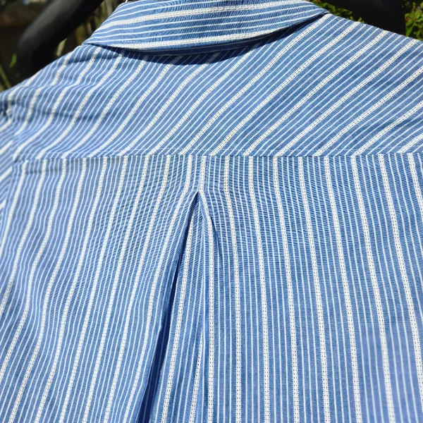 Tommy Hilfiger blue striped Partial button blouse Top M - Image 9