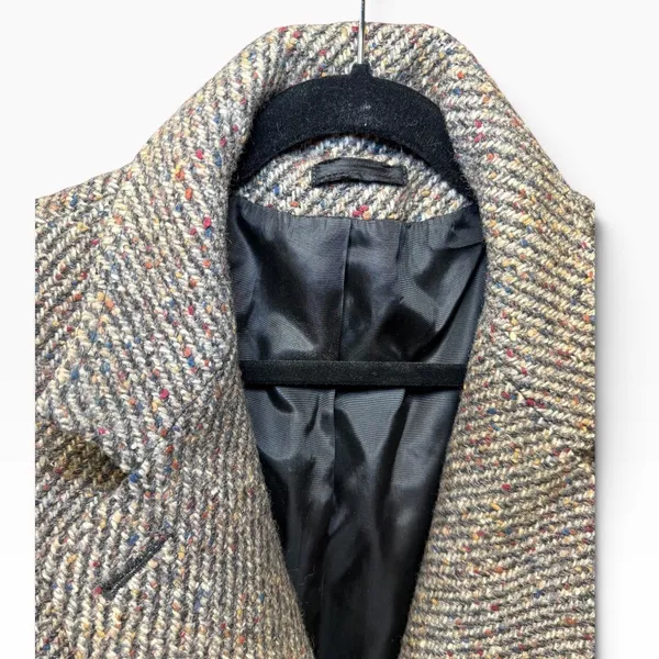 Jill Jr Vintage Tweed Overcoat Brown Multicolor ILGWU Union Made Long Coat Med - Image 8