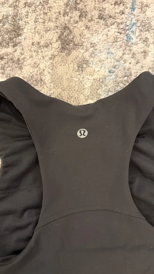 Lululemon Workout Tank Top Racerback Dark Grey Cropped - Image 3