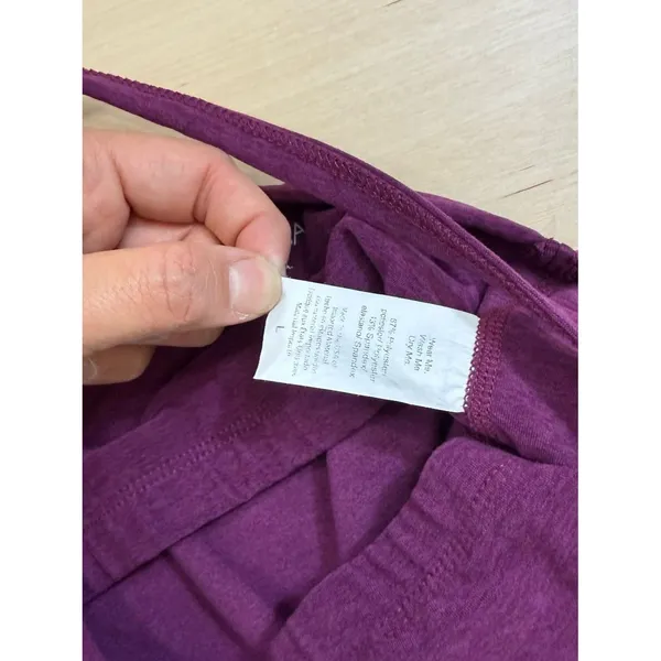 Beyond Yoga Womens Large Spacedye Slim Racerback Cropped Tank Bra Aubergine Beet - Image 6