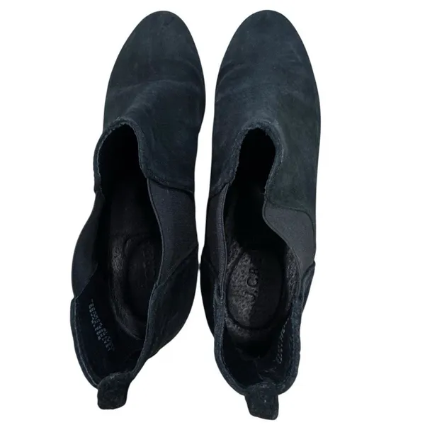 J. Crew Women's 9 Black Suede Chelsea Boots Pull On Ankle Booties Minimalist - Image 5