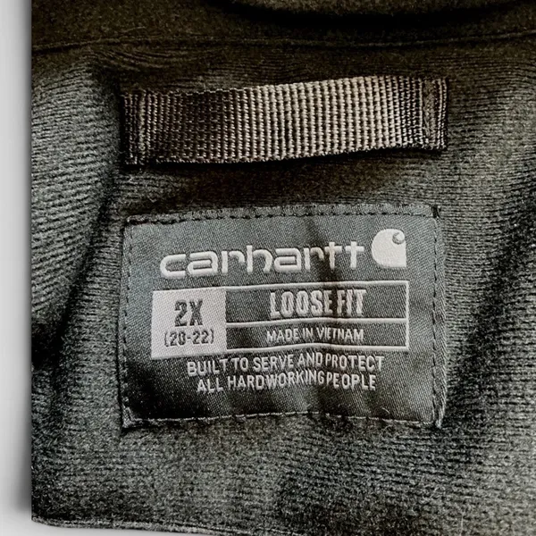 Carhartt Womens 2X Loose Fit Sherpa Fleece Quarter Zip Pullover OJ6470-W Black - Image 8