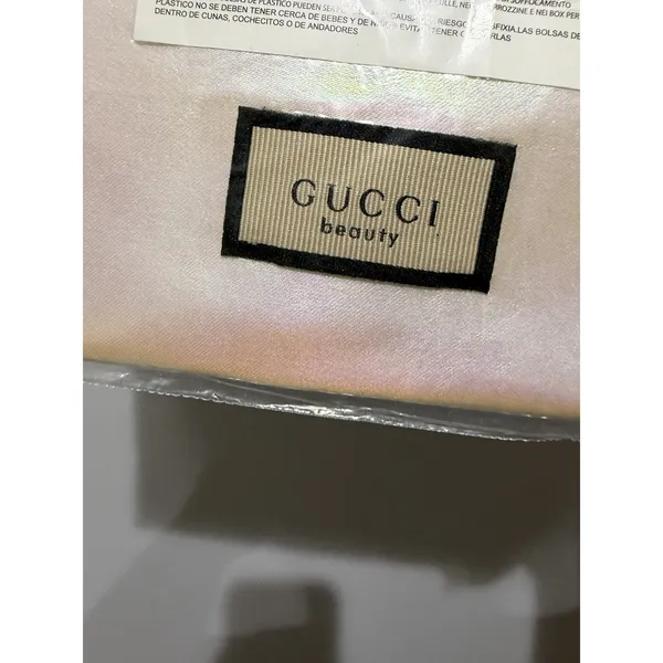Gucci Beauty Cosmetic Bag Pouch‎ Shimmer Ivory NWT Makeup Travel Case E - Image 2