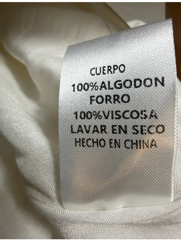 TCEC White‎ Cotton Shirt Dress Womens Small Sleeveless Tiered Midi Maxi - Image 10