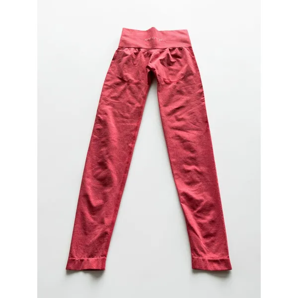 Seamless High‎ Waisted Compression Athletic Leggings Coral Heathered Women XS - Image 2