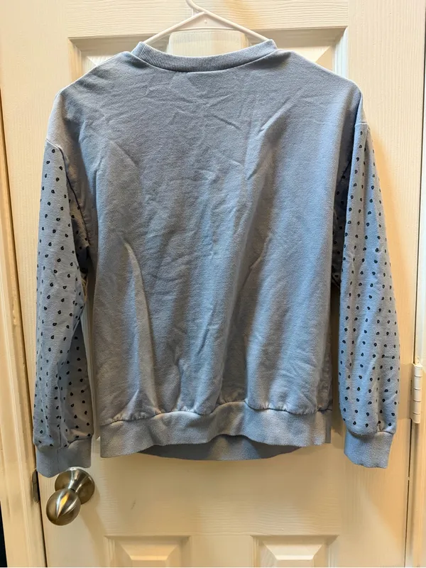ModCloth Light Blue Bandana-Print Crewneck Sweater size XS - Image 3