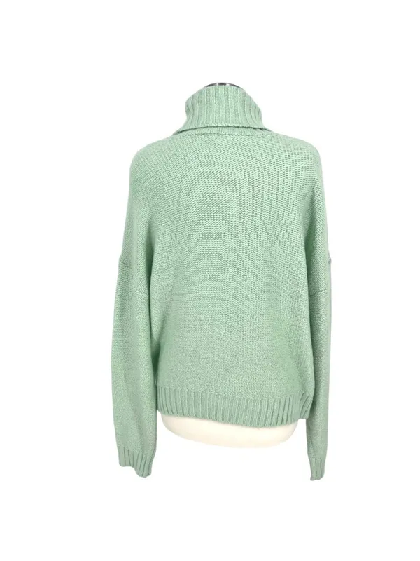 BP Chenille Cable Knit Turtleneck Sweater Green Soft Girl Cottagecore Large NWT - Image 6