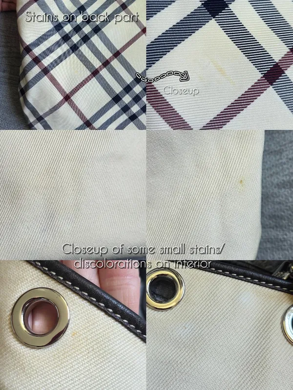 Burberry Blue Label Novacheck Vintage Canvas Tote Bag - Image 15
