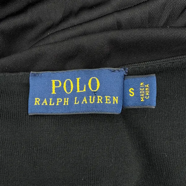 Polo Ralph Lauren Black Viscose Drop Waist Pleated Dress V-Neck‎ Long Sleeve SM - Image 6