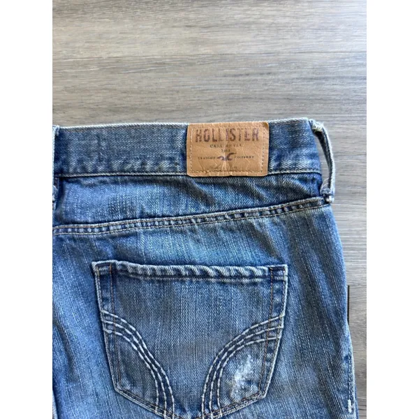 Hollister Y2K Women's Medium Wash Distressed Low Rise Bootcut Jeans Size 9 reg - Image 10