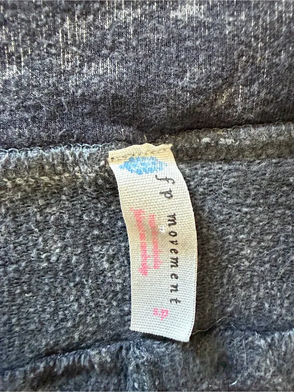 Free People FP Movement Sideline Crop Sweatpants Small Gray Acid Wash Size Small - Image 5