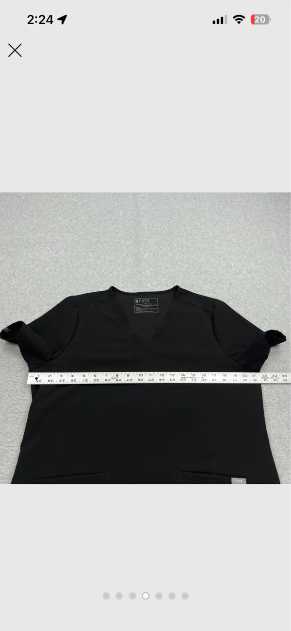 Black FIGS Scrub Top - Image 4