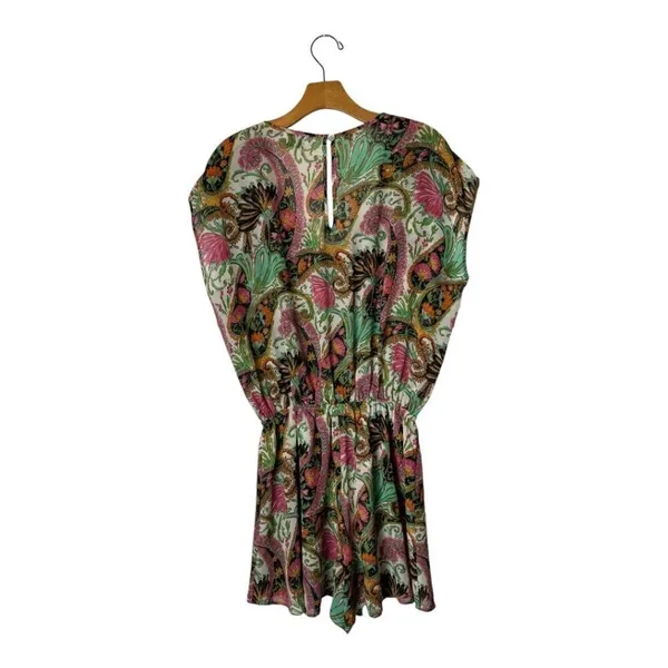 Show Me Your Mumu Romper Women Large‎ Green Pink Paisley Palace Rowdy Romper - Image 4