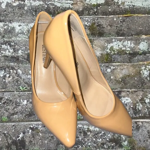 Nwot! Just Fab nude colored patten leather heels! - Image 2