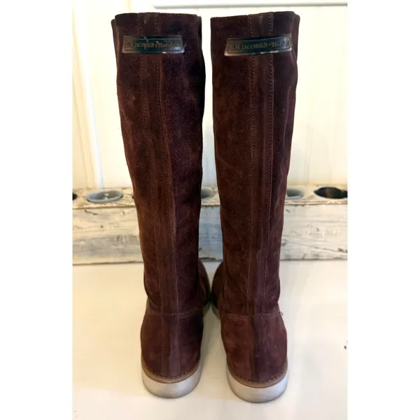Ilse Jacobsen Boots Womens Size 7.5 Brown Suede Riding‎ Knee High Flat Casual - Image 4
