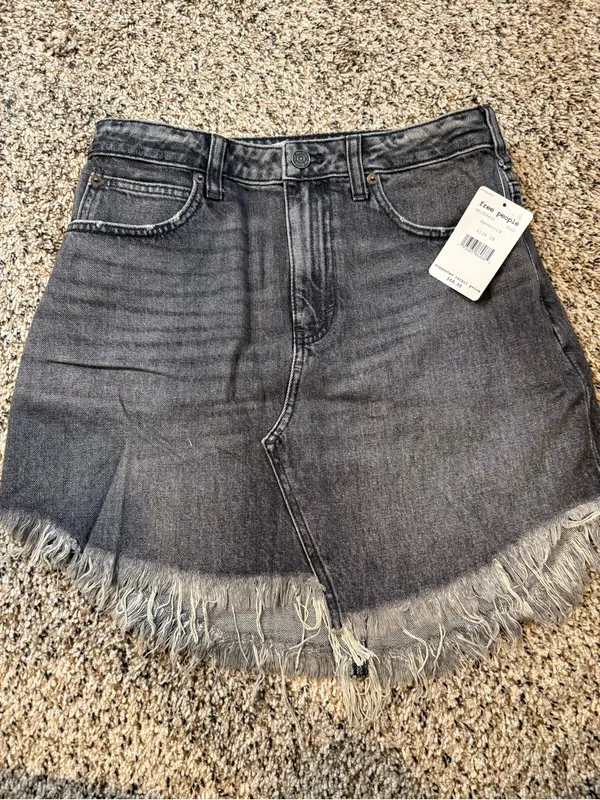 NWT Free People Bailey Denim Mini Skirt - Maverick - Image 4