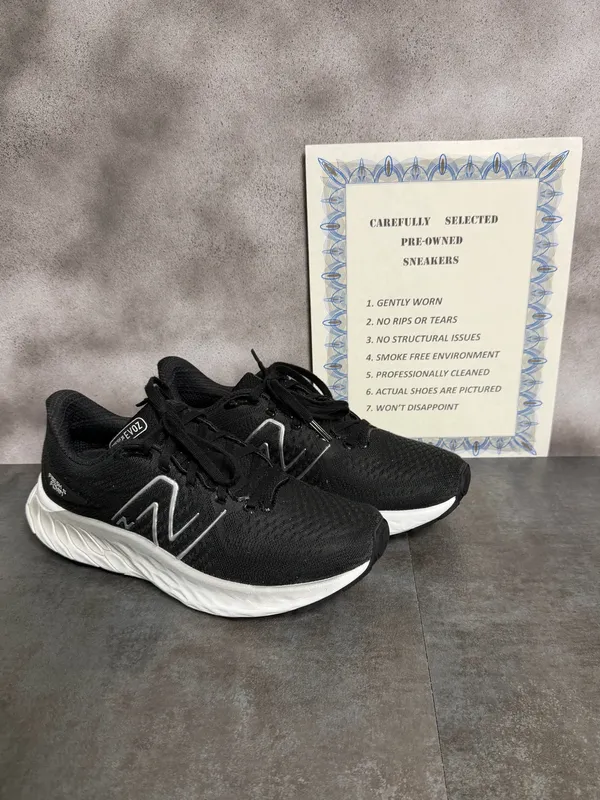 New Balance Fresh Foam X EVOZ V3 Women's Sneakers Black/Silver Metallic Size 9B - Image 2